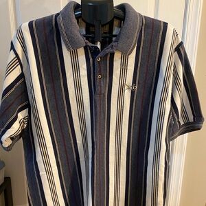 Izod Golf Polo Shirt Vintage Y2K Mens XL Striped Short Sleeve